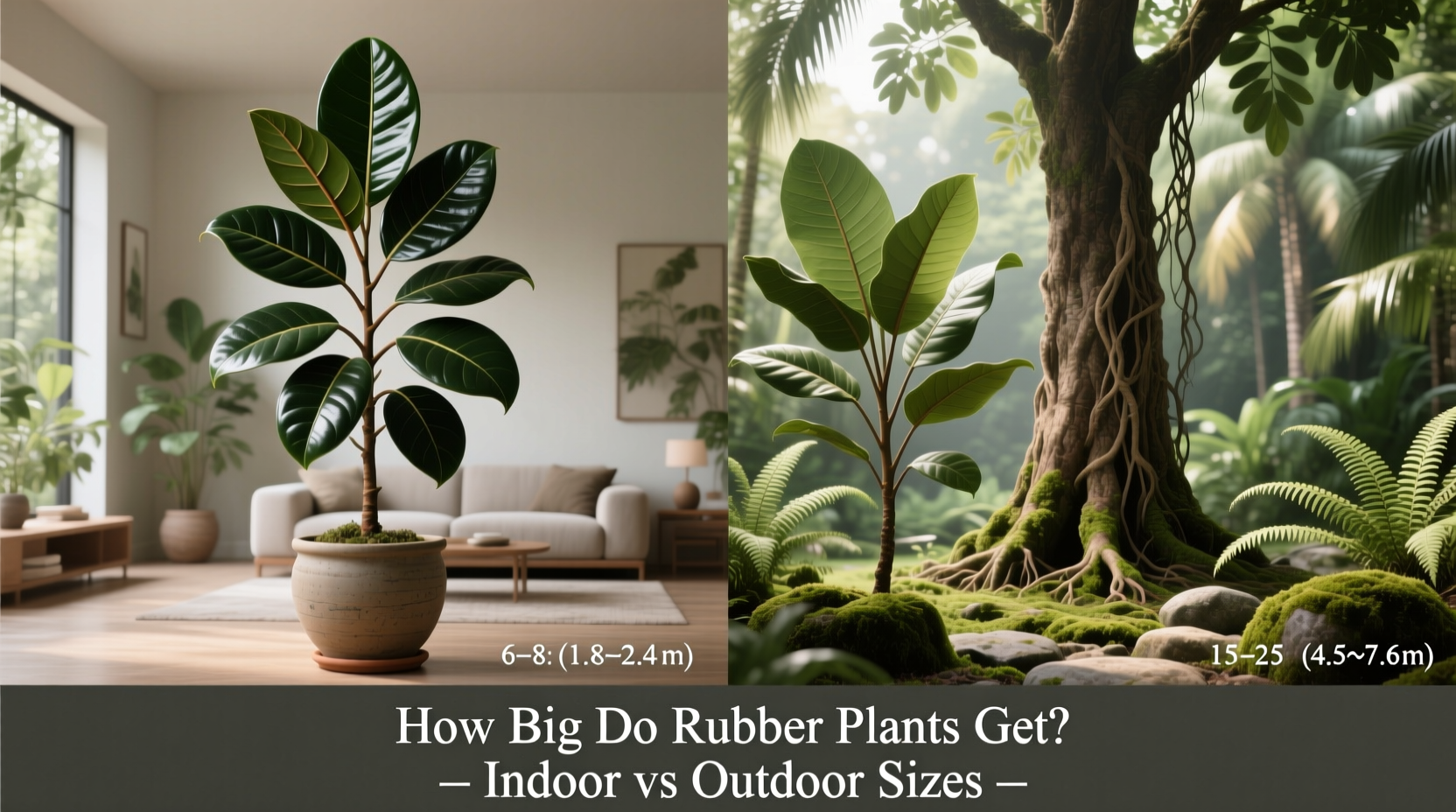 How Big Do Rubber Plants Get? Indoor vs Outdoor Sizes