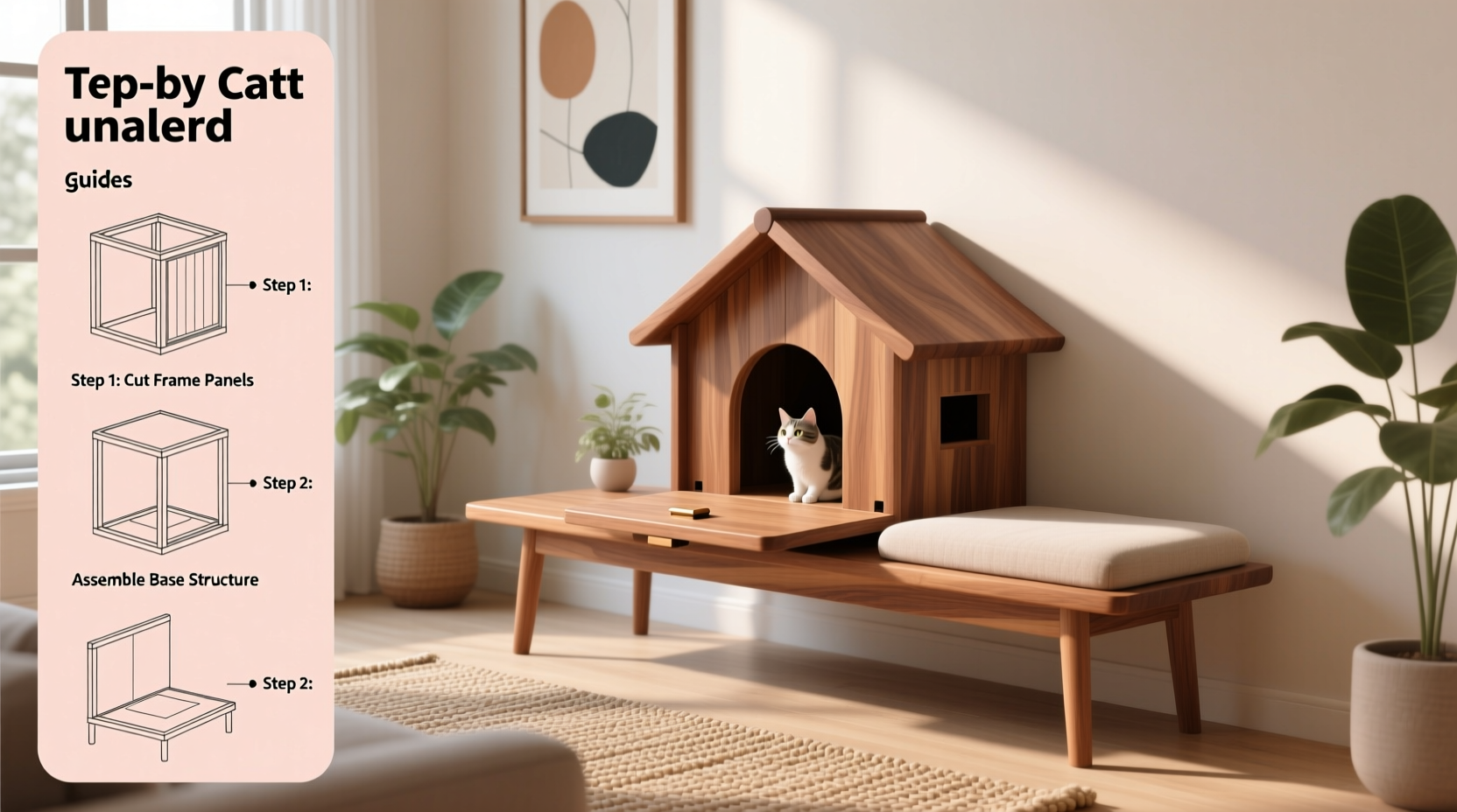 creative step by step guide how to build a stylish cat house bench for your home