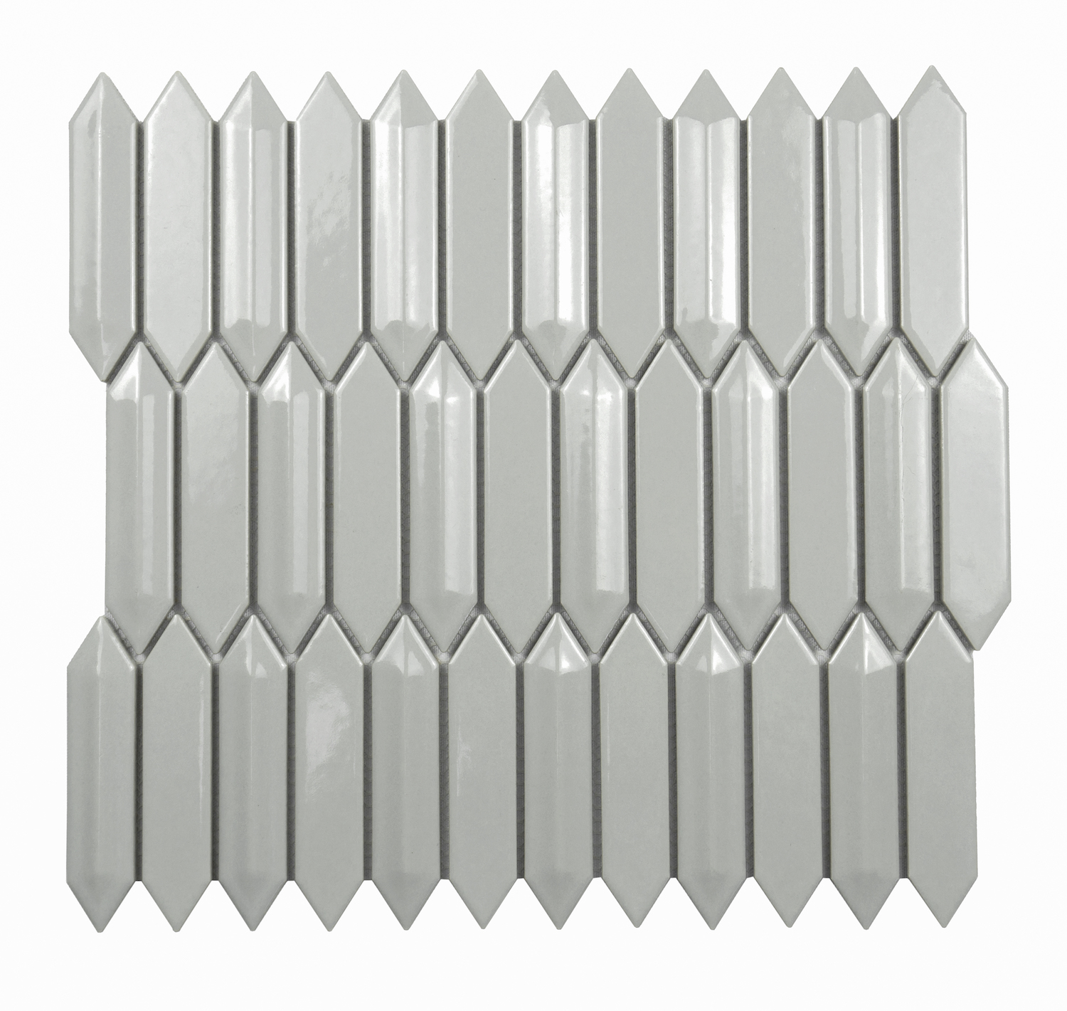 Light Grey 3D Glossy Arrow Mosaic Tiles Home Mosaic Wall Tiles Decorative 3D Tiles