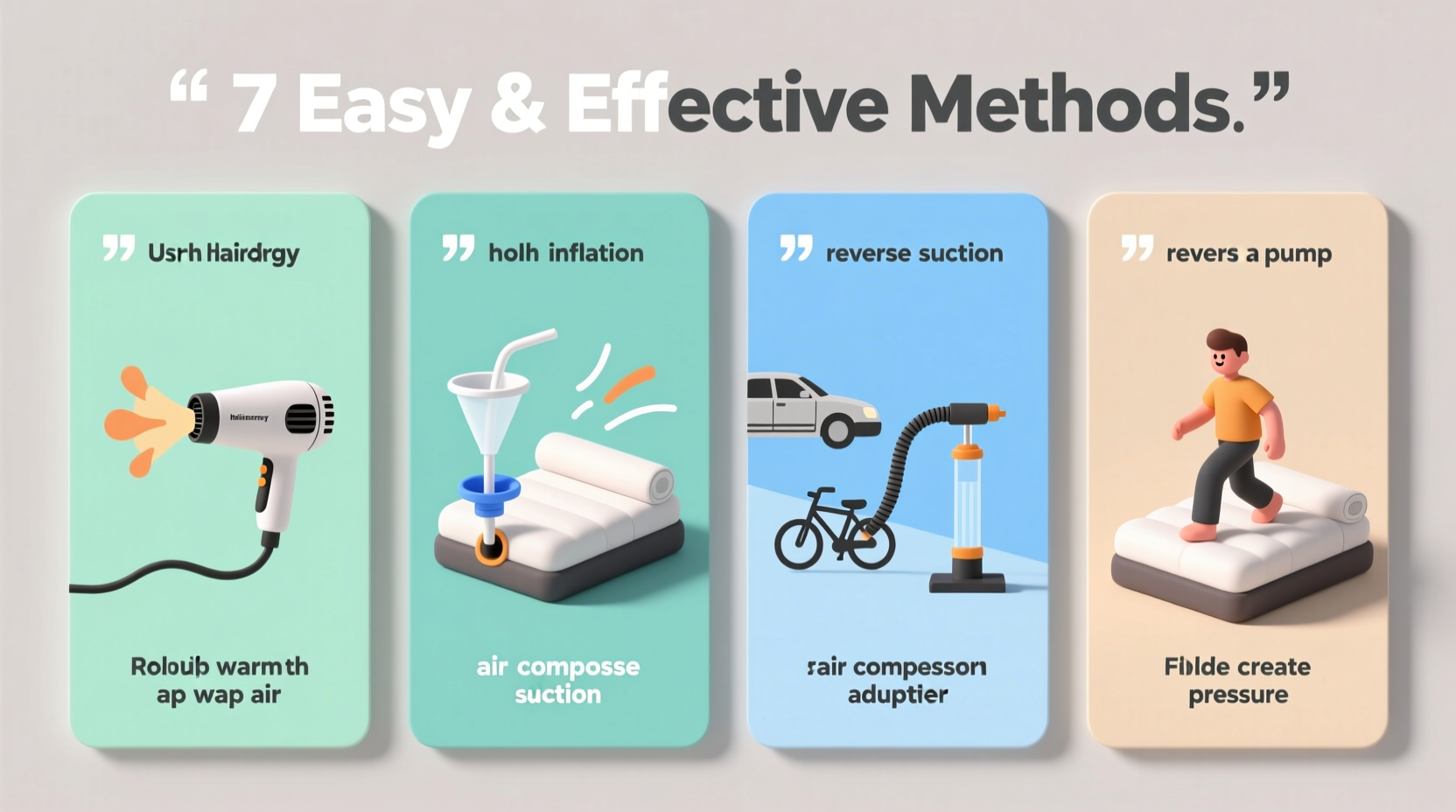 7 easy and effective methods to inflate an air bed without a pump