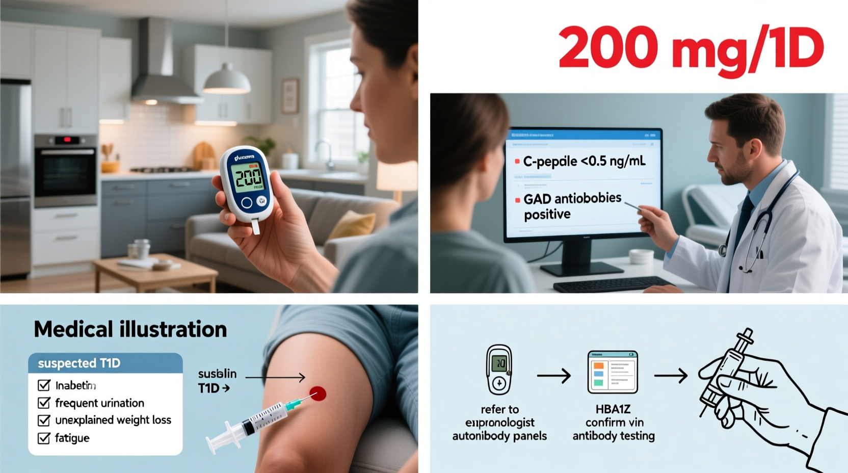 a step by step guide to accurately diagnosing type 1 diabetes at home and with your doctor