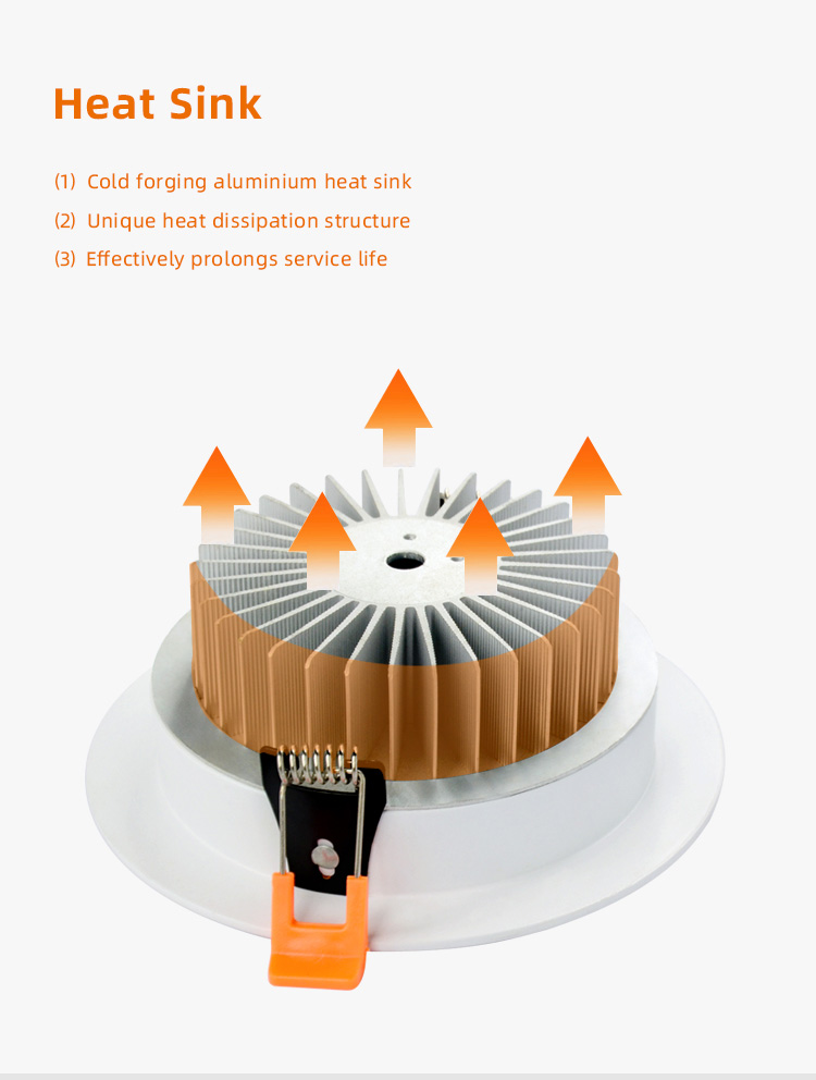 Dimmable CCT Change Australia Standard Recessed Downlight Housing Cylinder Light Slim Led Downlight