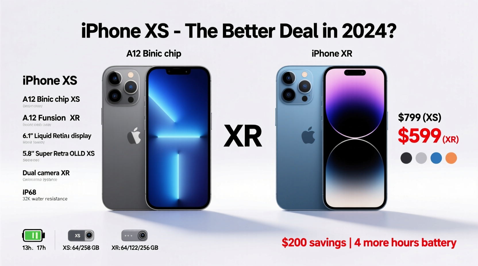 iphone xs vs xr is the older model actually the better deal in 2024