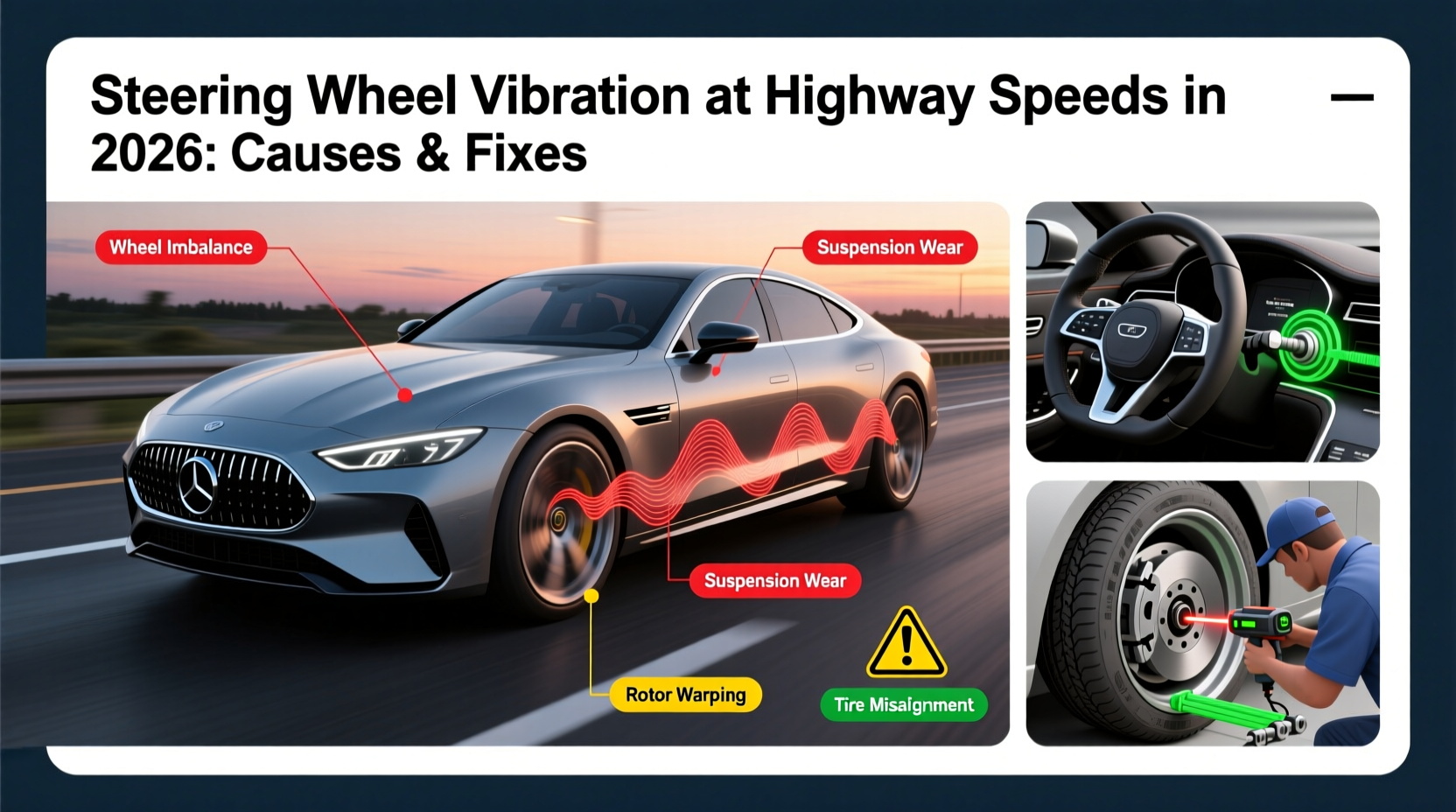 steering wheel vibration highway 2026