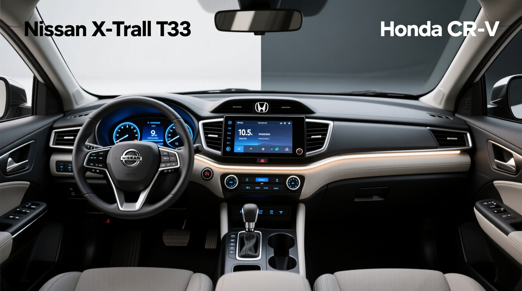 xtrail t33 vs cr v interior tech
