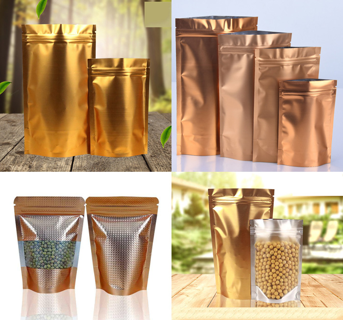 Custom Printed Matte Frosted Transparent Packaging Bag Stand Up Pouch Clear Resealable Plastic Zipper Bag