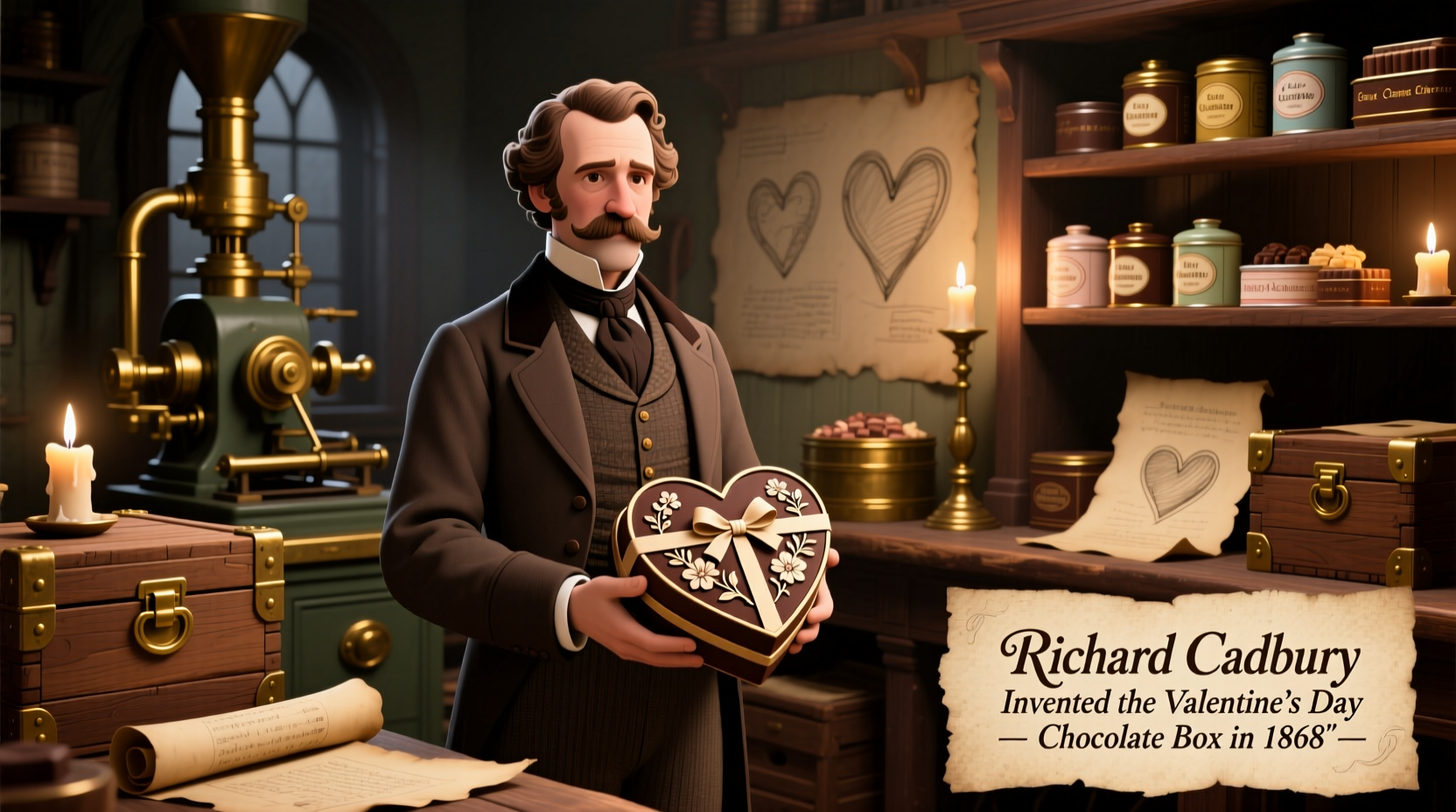 Richard Cadbury Invented the Valentine's Day Chocolate Box in 1868