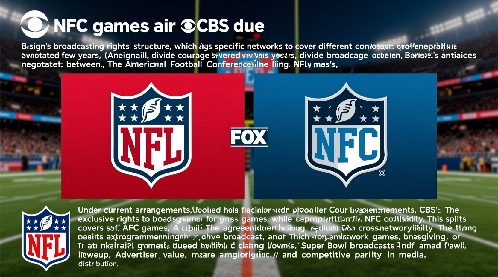 why nfc games air on cbs understanding nfl broadcast rules