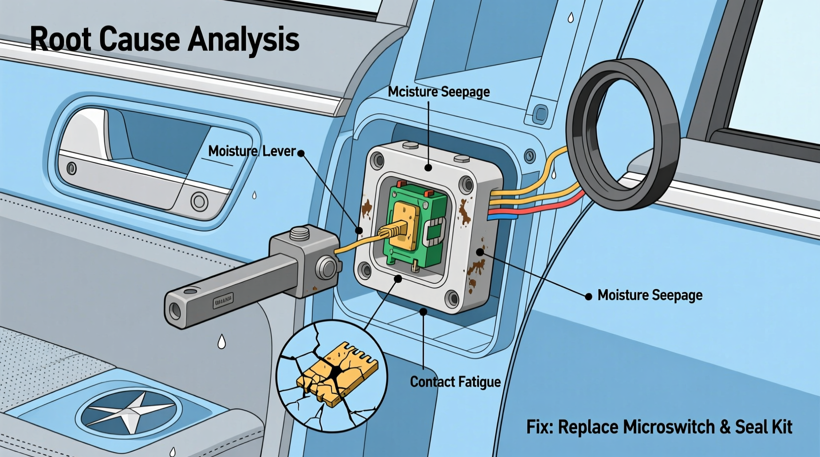 w211 door switch failure analysis