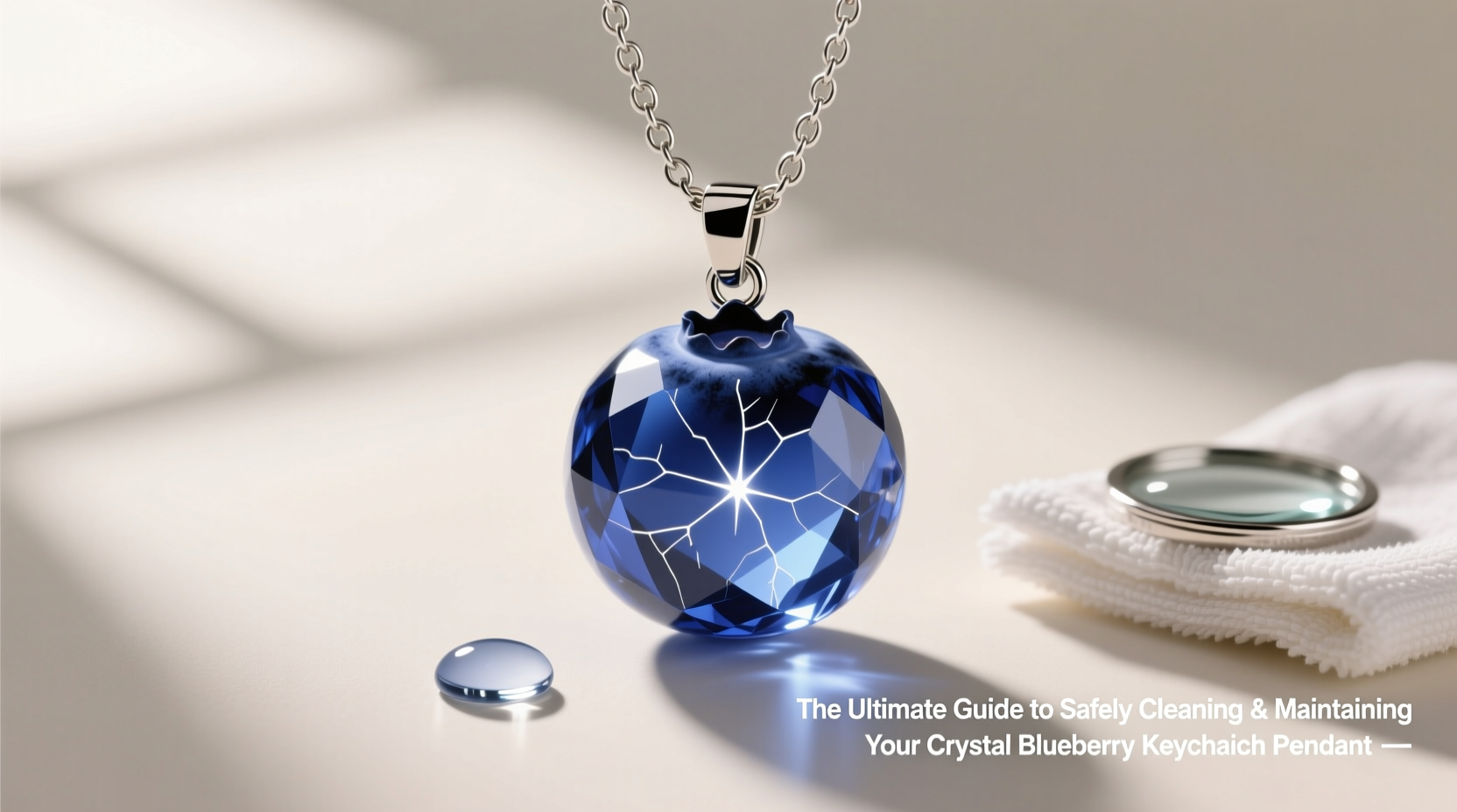 the ultimate guide to safely cleaning and maintaining your crystal blueberry keychain pendant