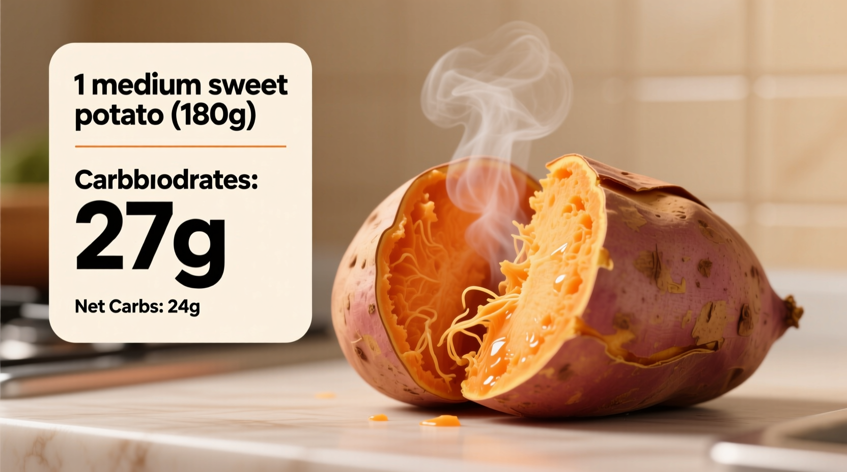 Carbs in One Sweet Potato: Exact Count & Nutrition Facts