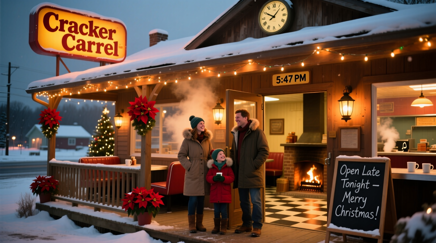is cracker barrel open on christmas eve 2026