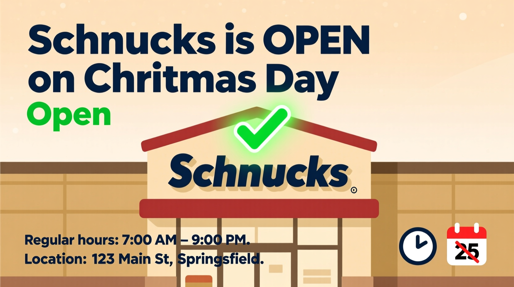 is schnucks open on christmas day