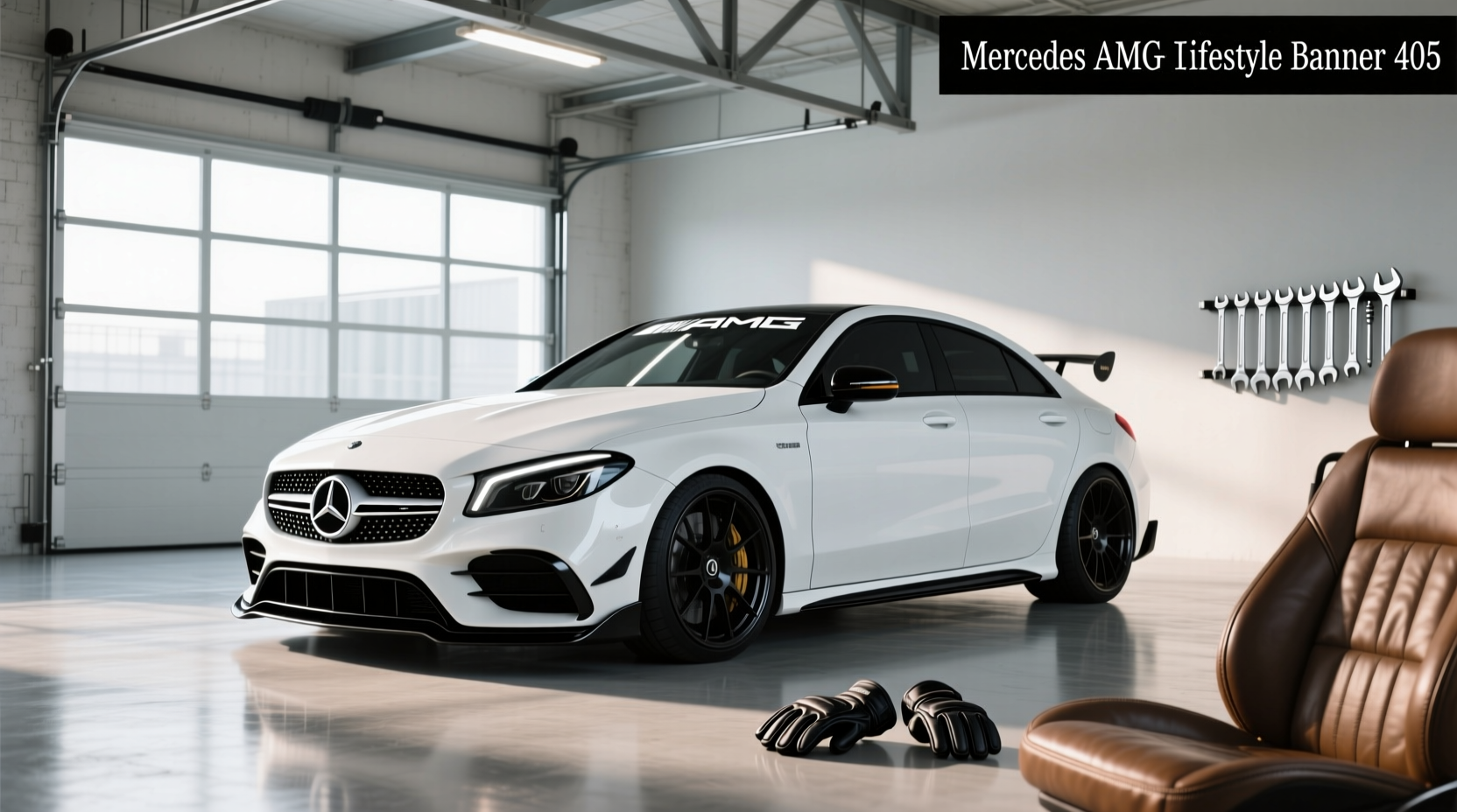 W205 Mercedes-Benz with installed side skirts showing clean profile
