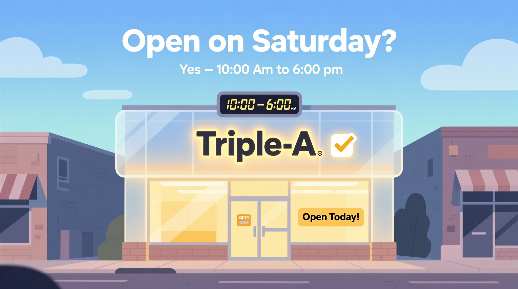 is triple a open on saturday