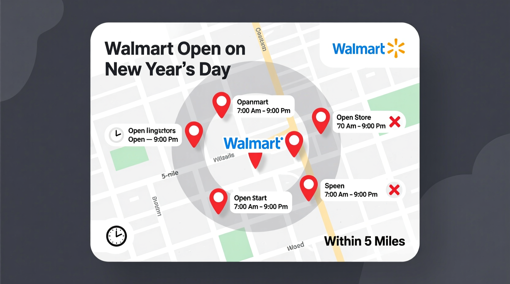 is walmart open on new years day within 5 mi
