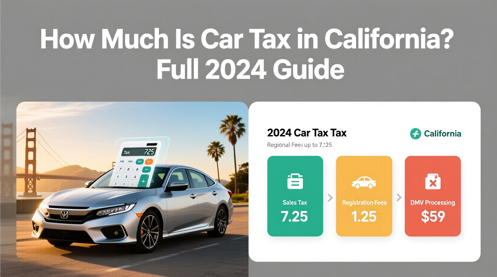 how much is car tax in california