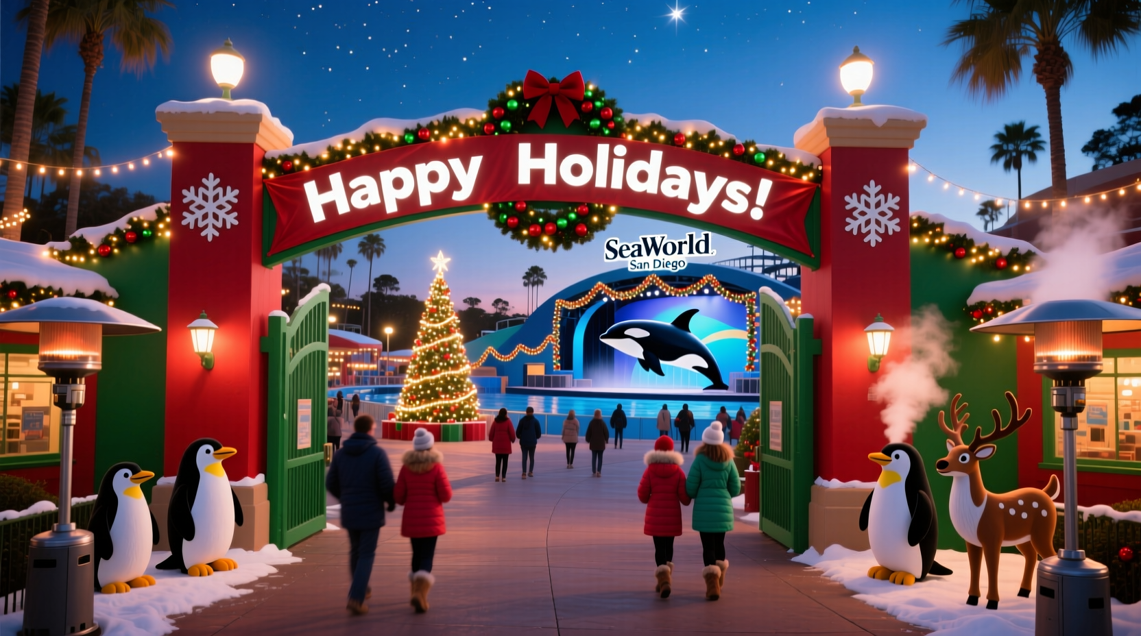 is seaworld san diego open on christmas day