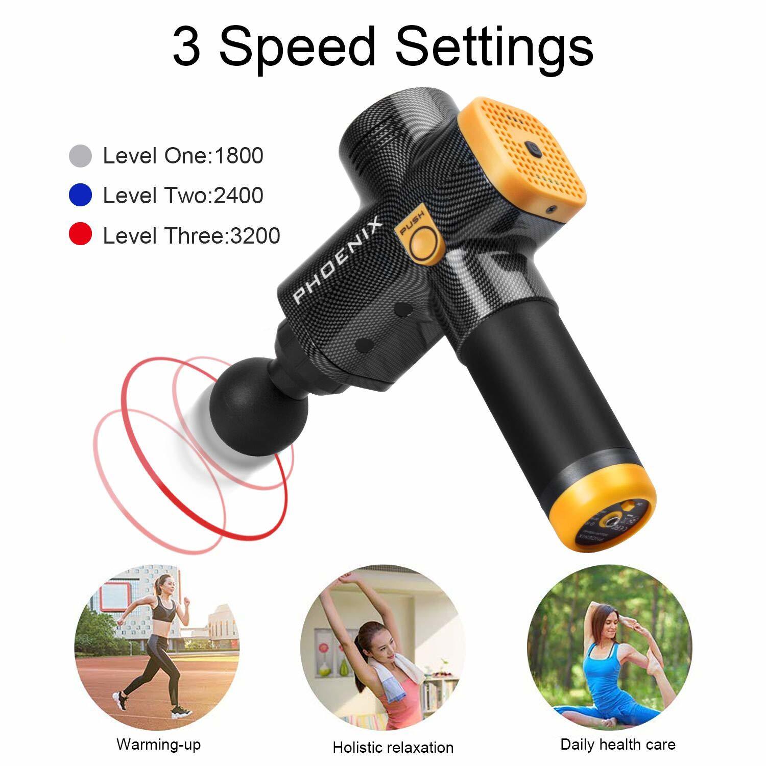 Phoenix A2 Deep Tissue Massage Gun for Muscle Recovery & Pain