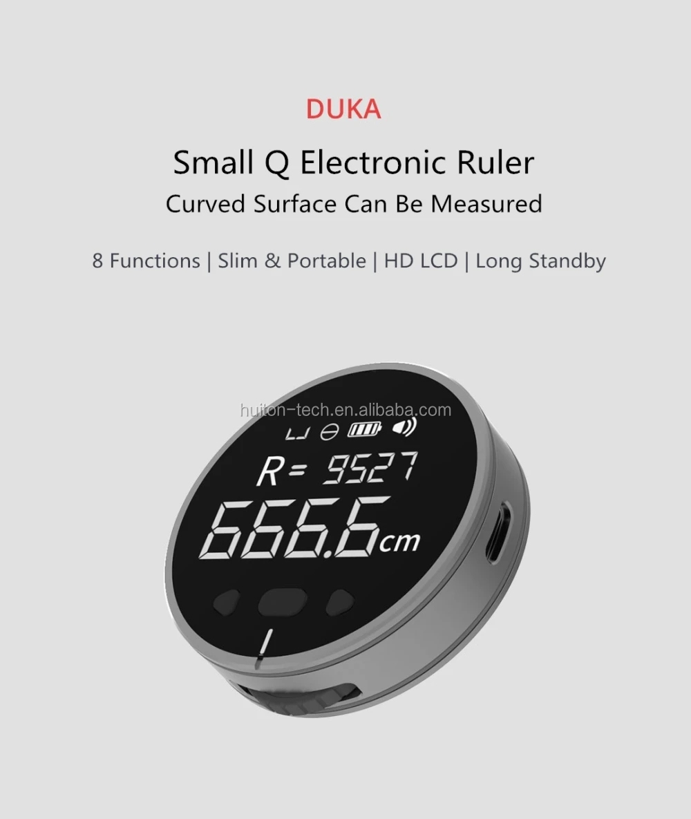 Youpin DUKA(Atuman) Little Q Electronic Ruler Tape HD LCD Screen Long Standby Rechargeable Ruler