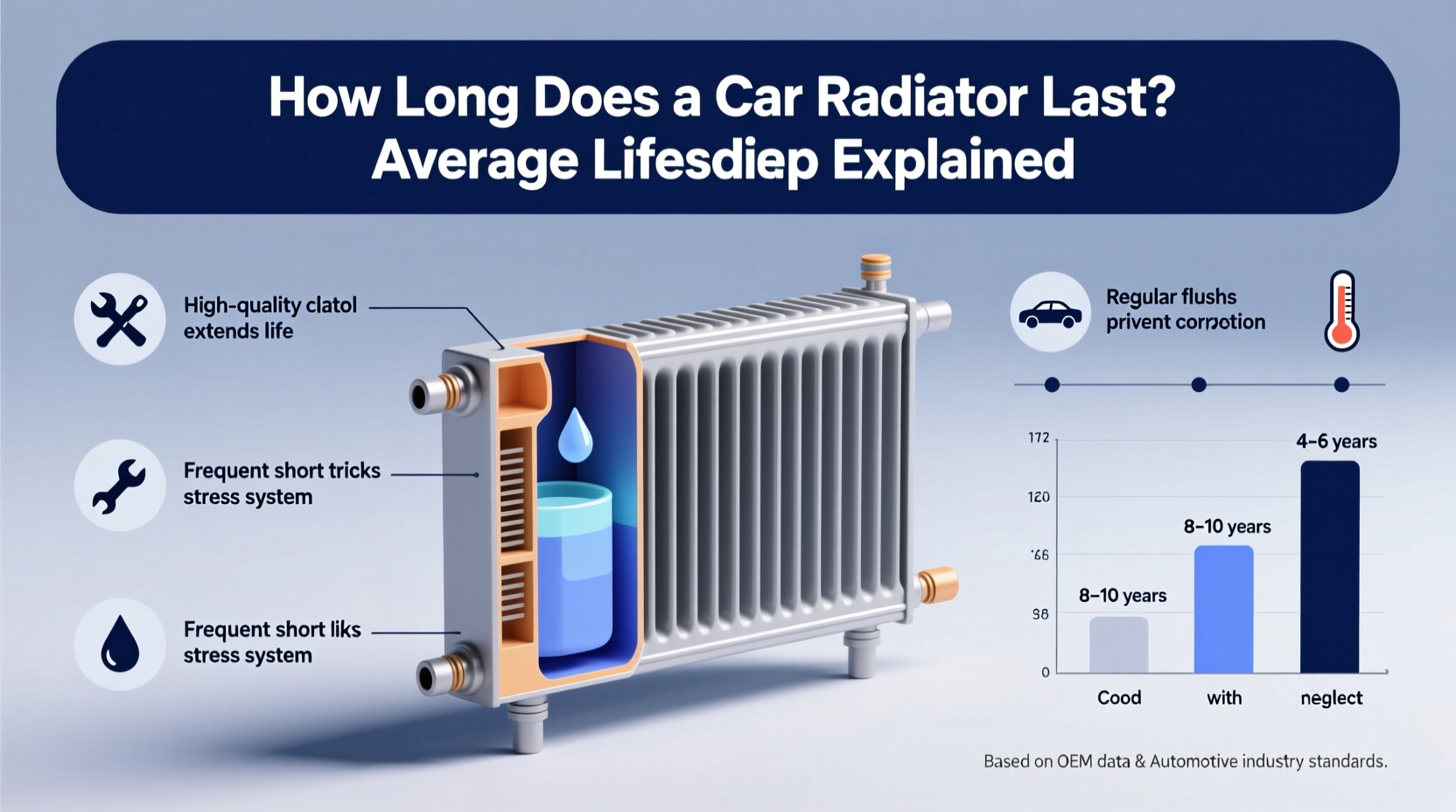 how long does a radiator last in a car