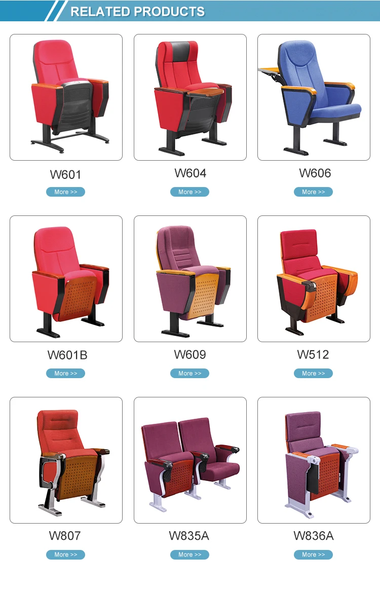 Factory Directly Wholesale Commercial Theater Chair Church Seating Auditorium Chair Church Pews Hall Conference chair