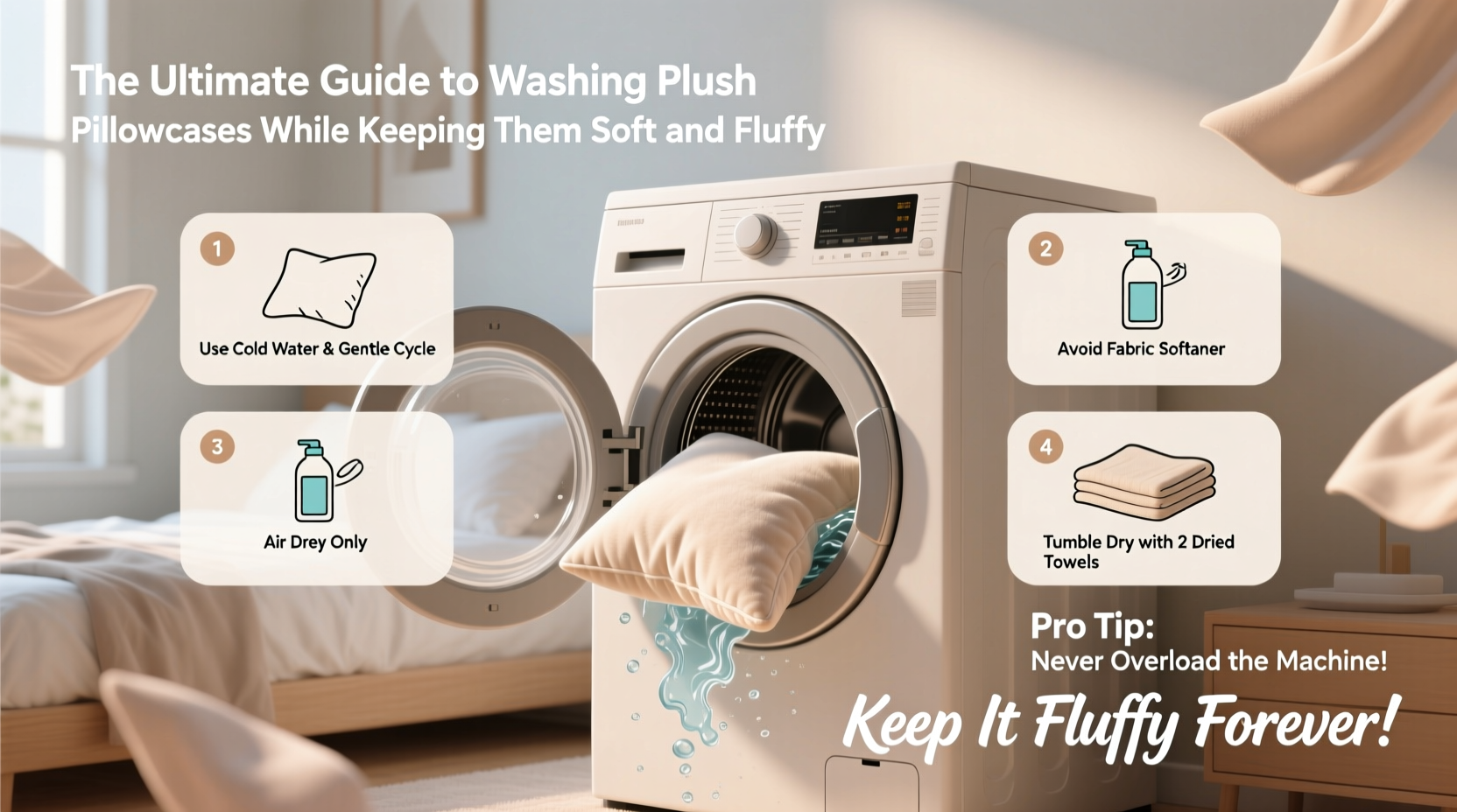 the ultimate guide to washing plush pillowcases while keeping them soft and fluffy