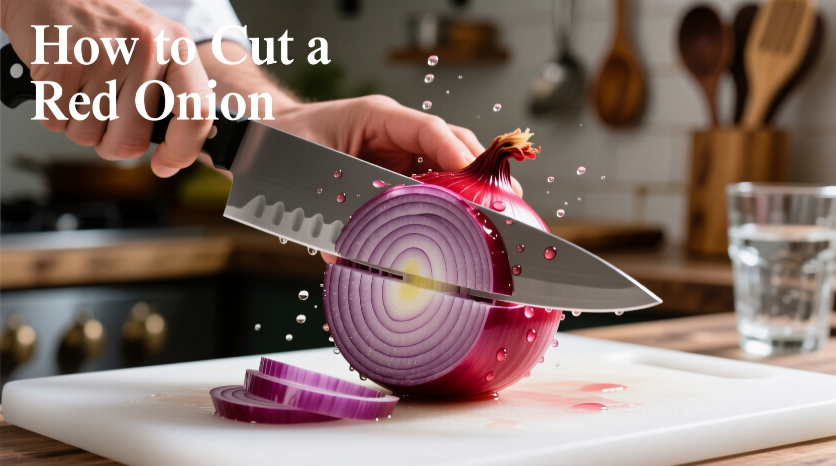 how to cut a red onion