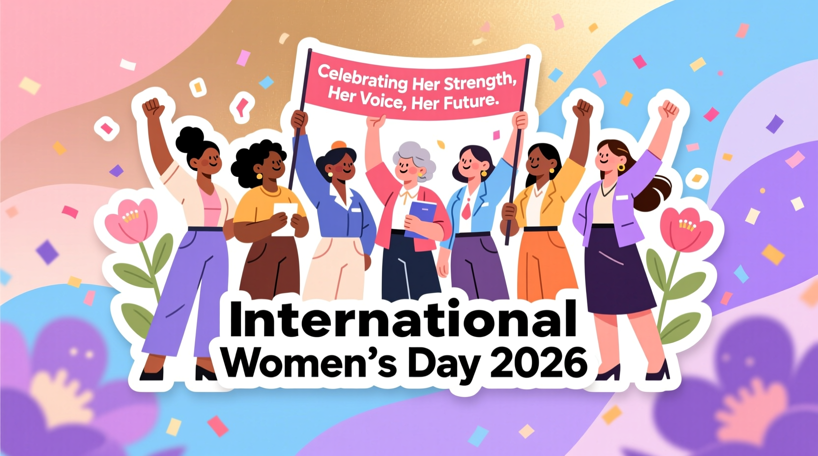 international womens day sticker