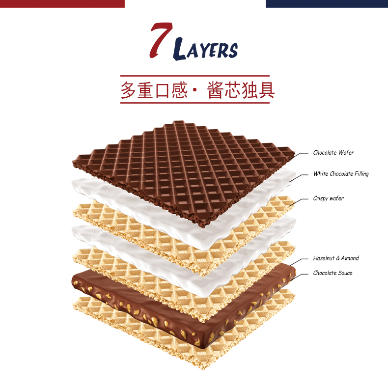 520g Chocolate Sandwich Wafer Biscuit with Cream Filling and