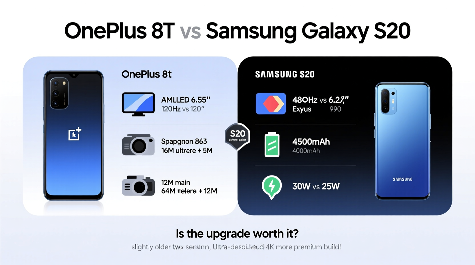 oneplus 8t vs samsung s20 is the newer model really worth the upgrade
