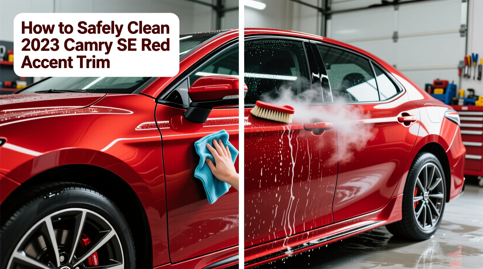 camry 2023 se red trim cleaning