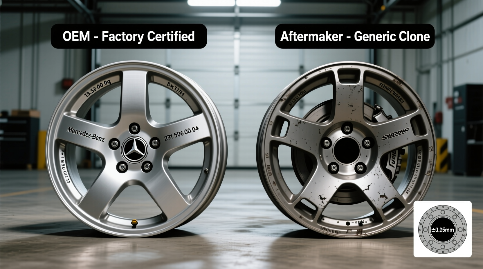 oem vs aftermarket 1998 mercedes wheel