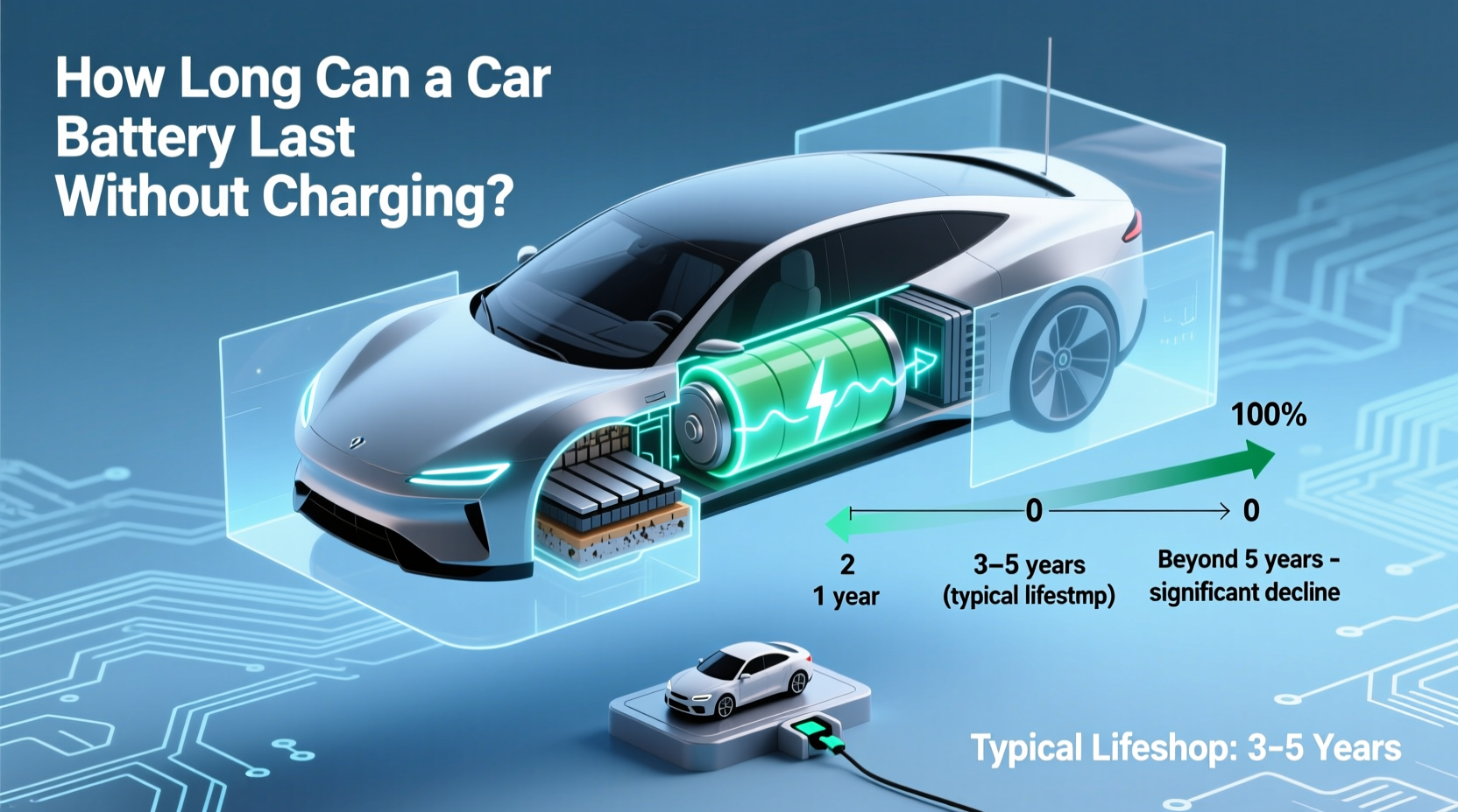 how long can a car battery last without charging
