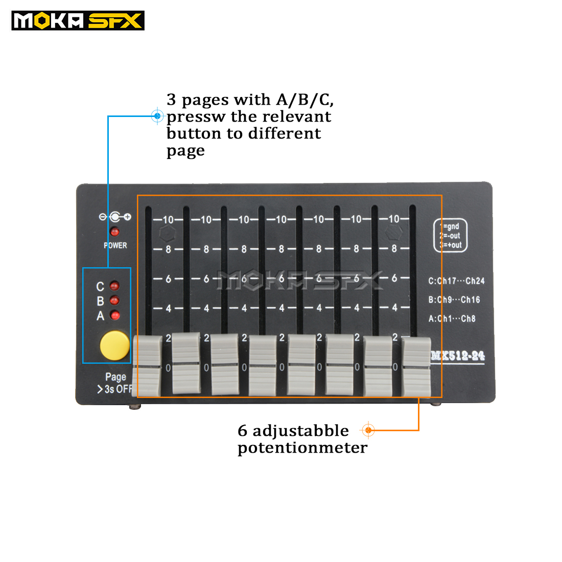 maki ページ　SCO-32/CK High Quality Simple Control Stage Equipment Mini Battery DMX