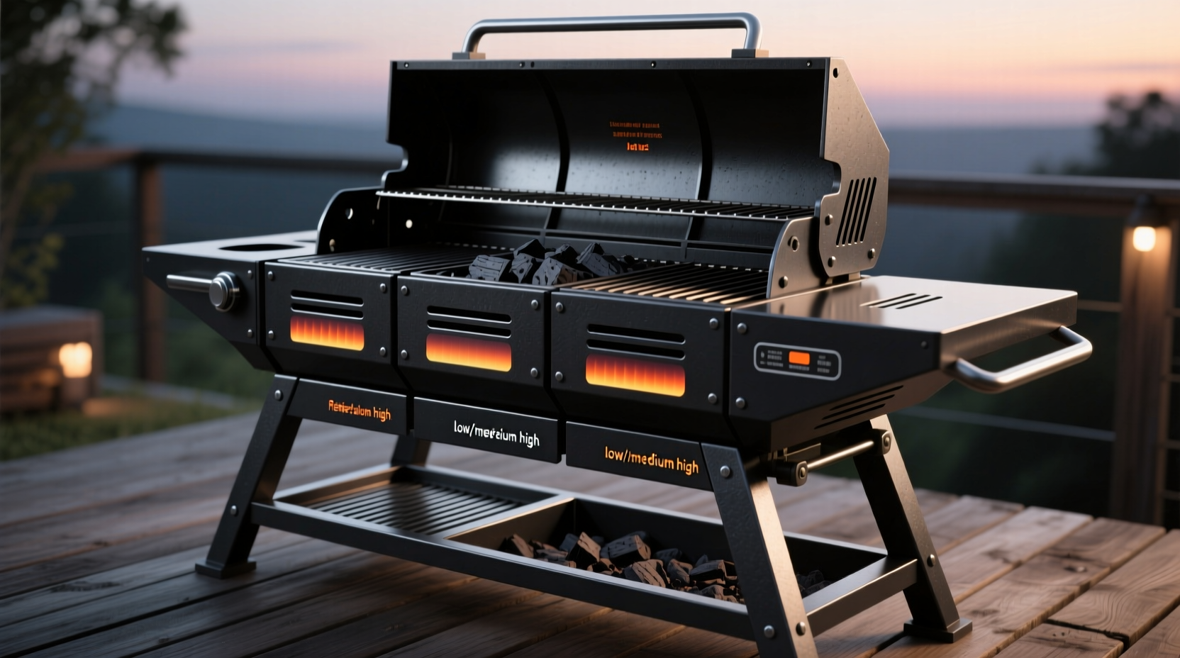 change charcoal grilling layouts to improve heat contro