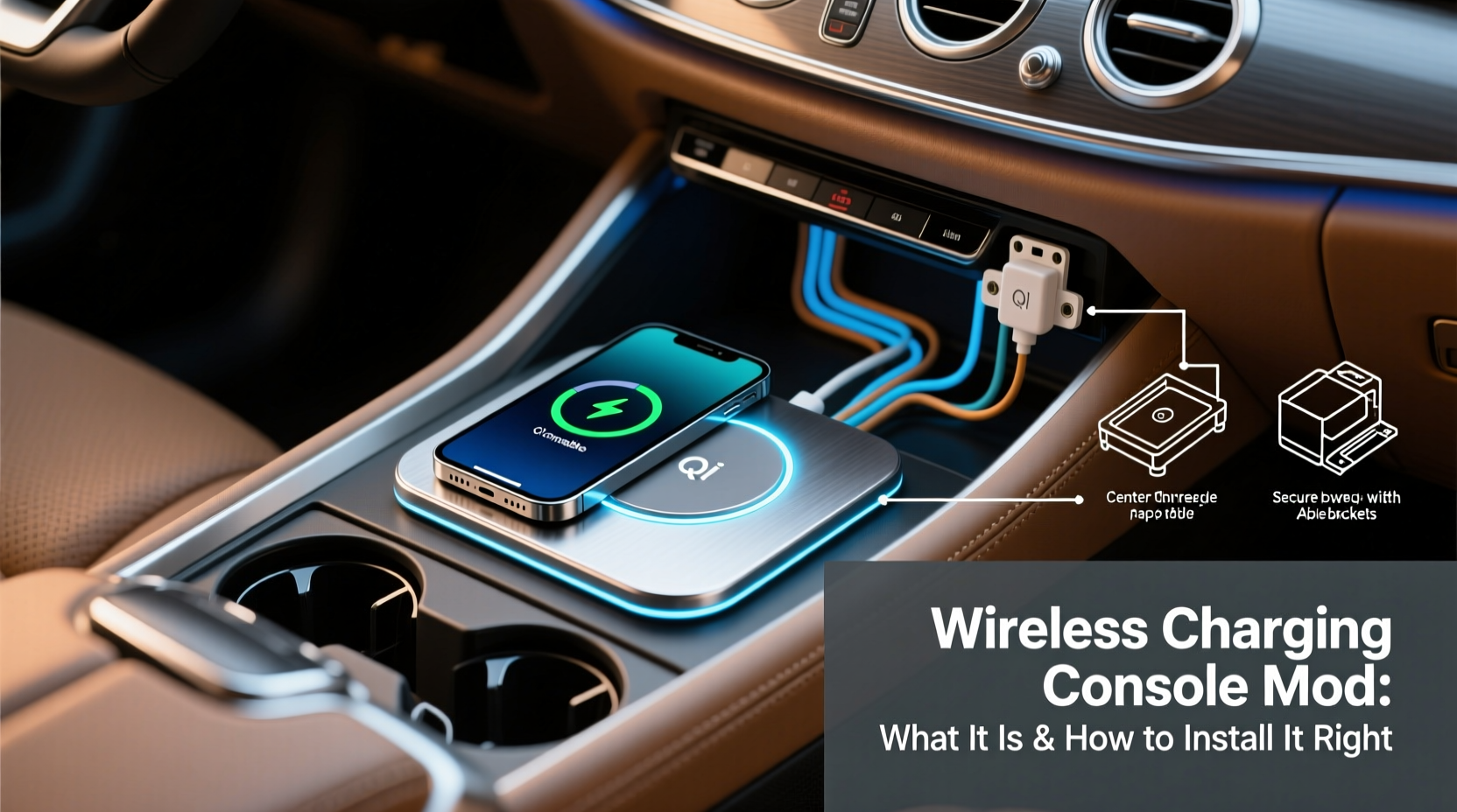 wireless charging console mod