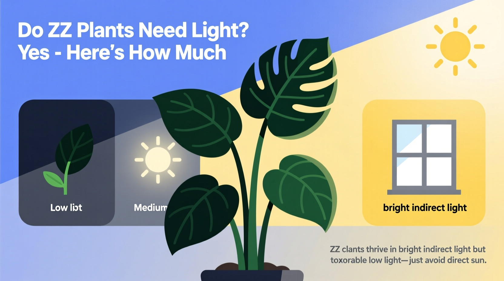 do zz plants need light