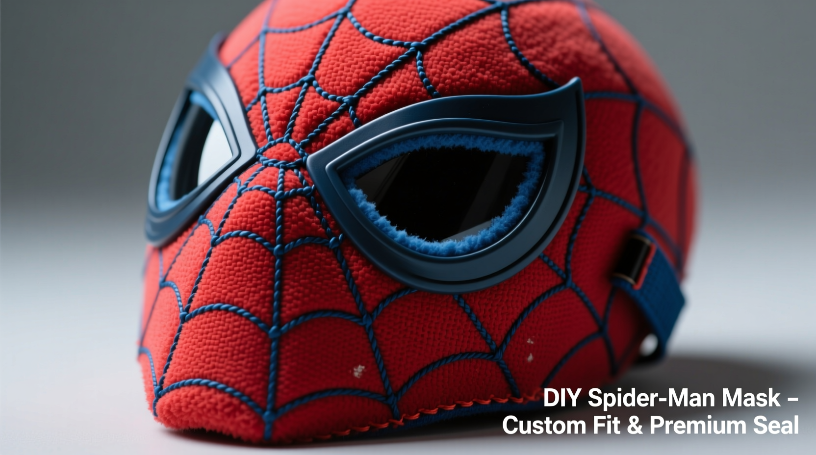 DIY Spider-Man mask with interior padding and silicone seal