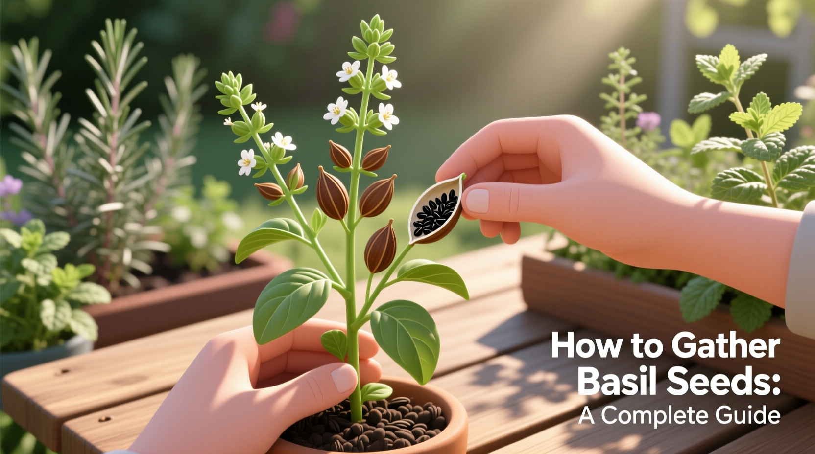 how to gather basil seeds