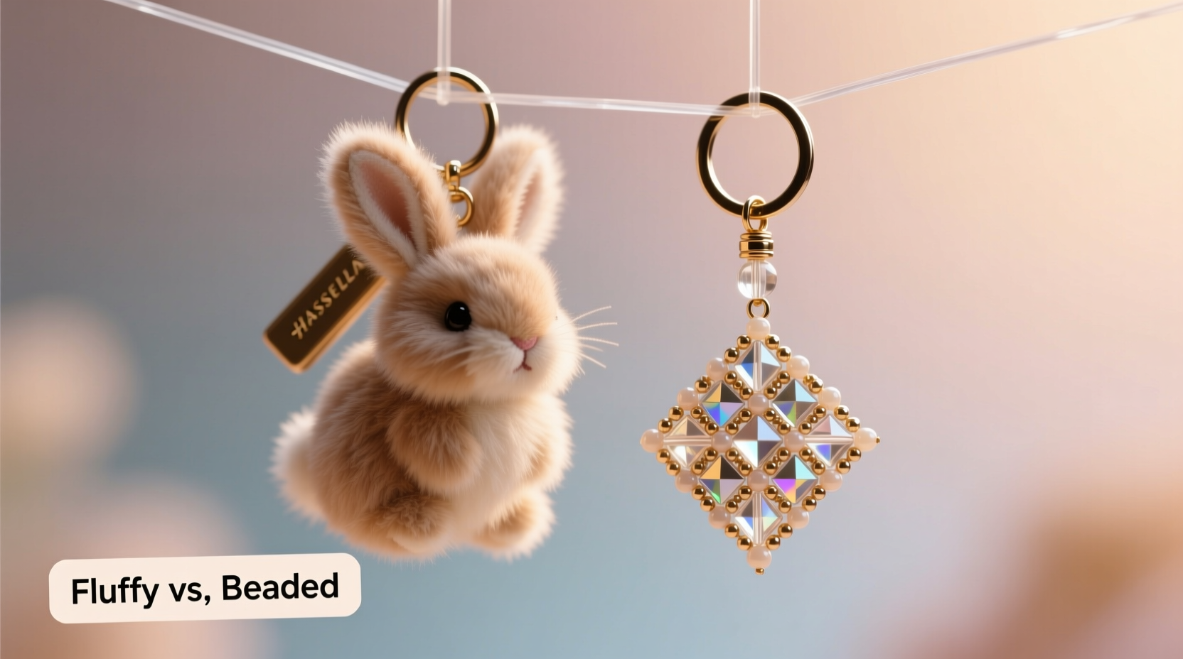 rabbit fur vs beaded keychains are the fluffy ones really worth it