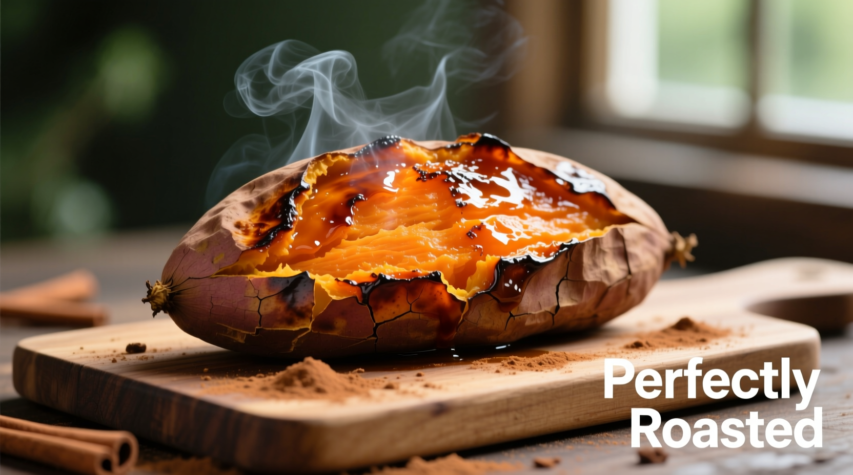 Perfectly roasted sweet potatoes with caramelized edges