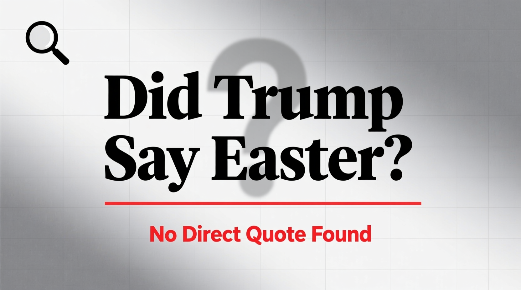 did trump say easter