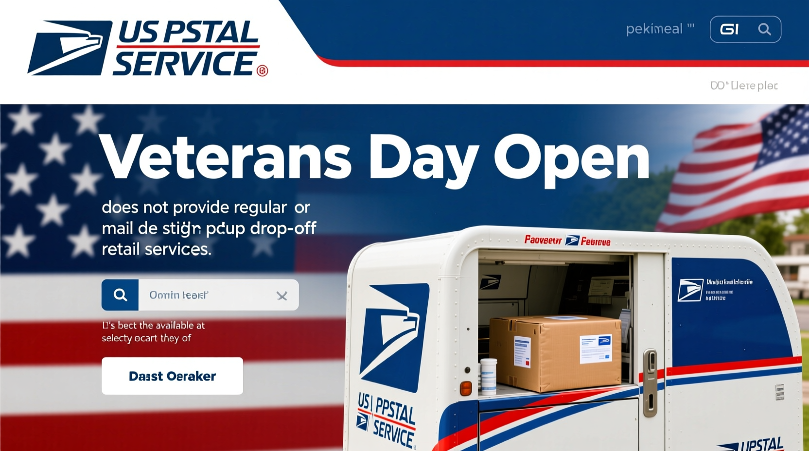 is the us postal service open on veterans day