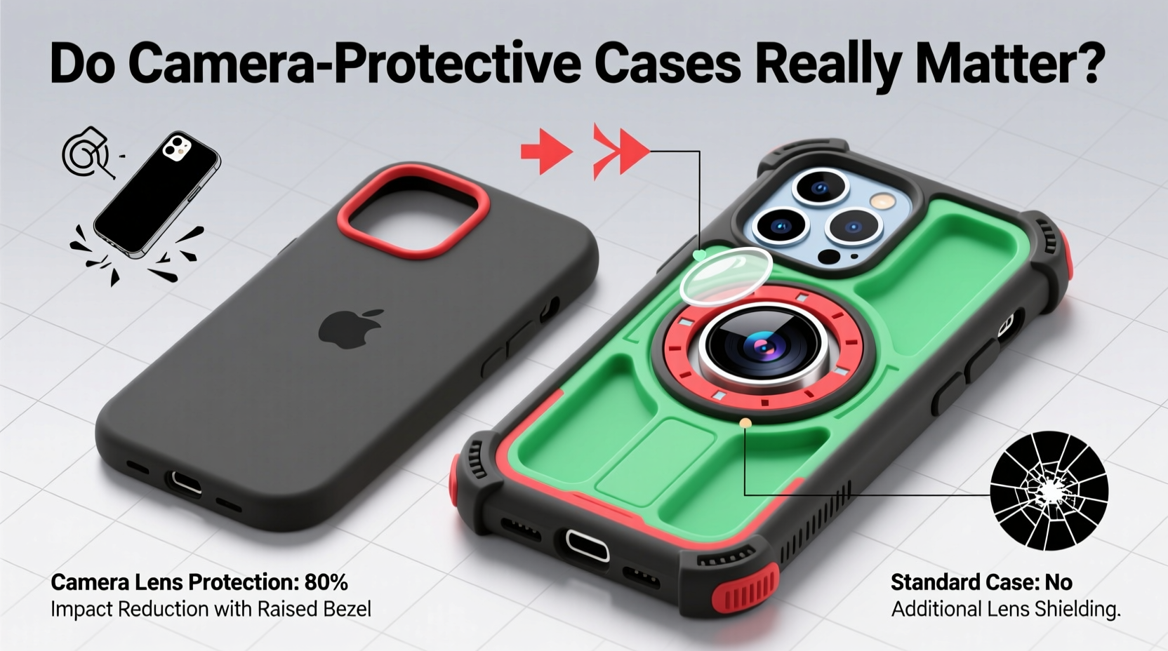 do camera protection iphone cases really make a difference or is a standard case good enough