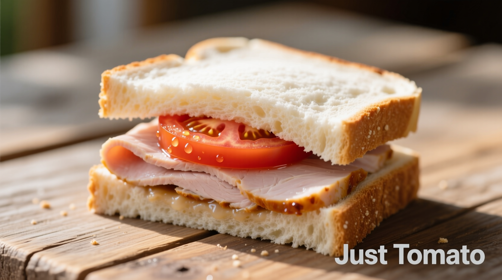 turkey sandwich with just tomato