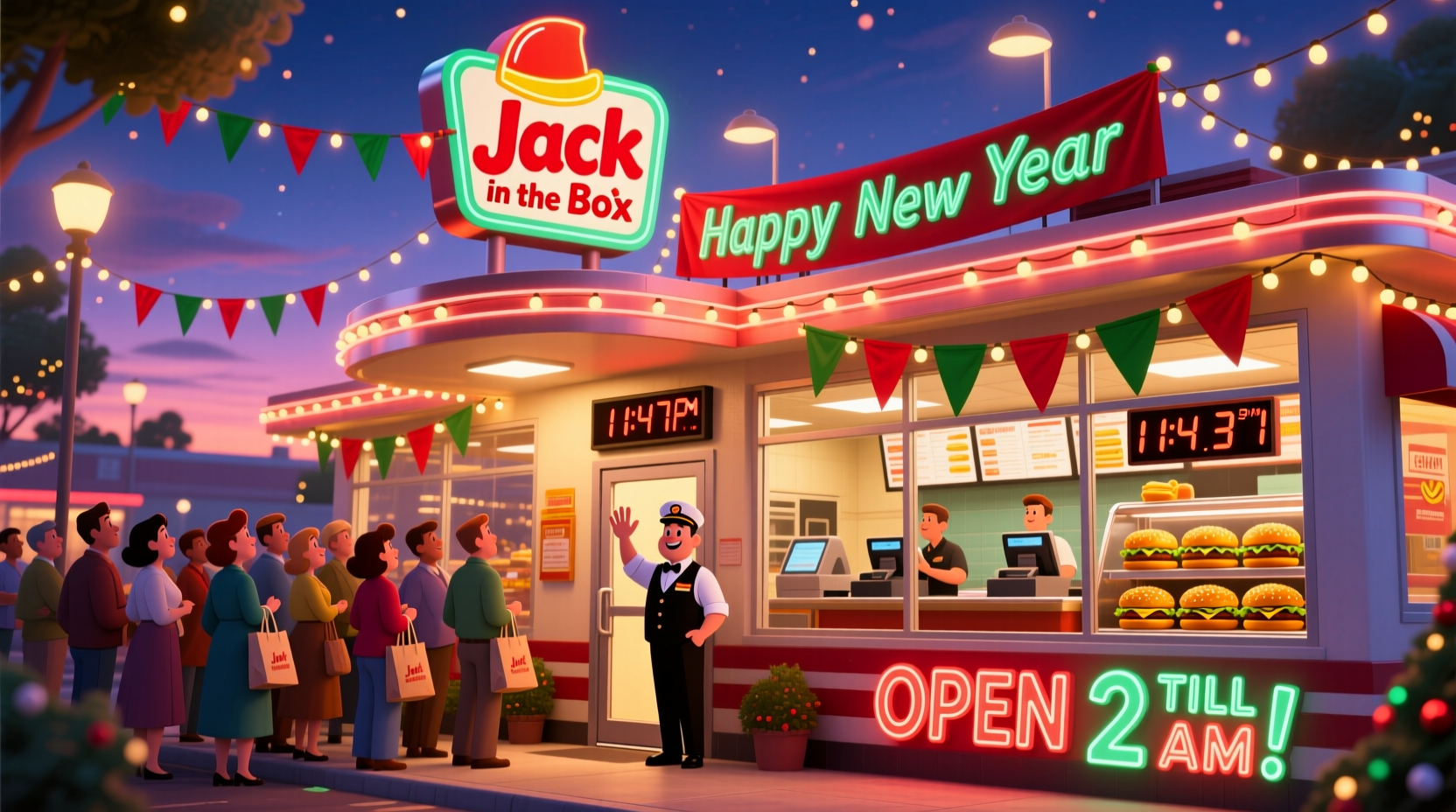 is jack in the box open on new years eve