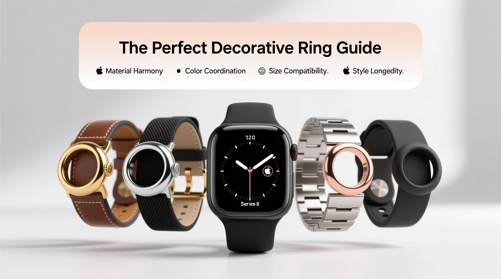a practical guide to selecting the perfect decorative ring for your apple watch strap