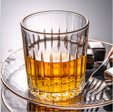 Factory Wholesale 10oz Classical Engraved Whiskey Glass Cup High White Glass