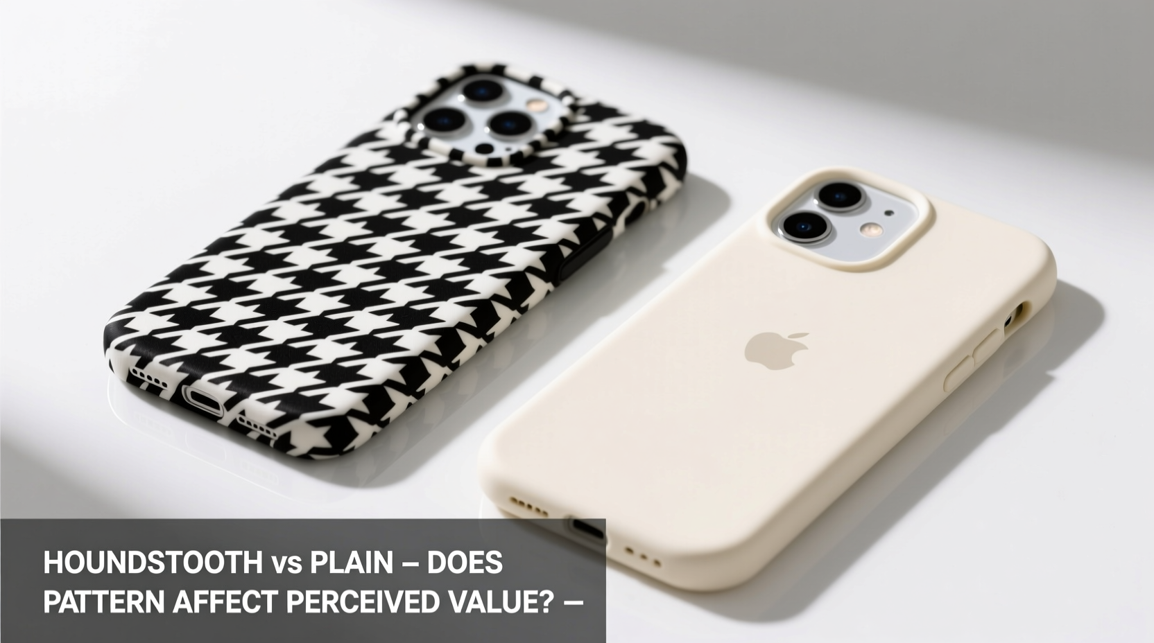 houndstooth vs plain iphone case does the pattern make it look cheap